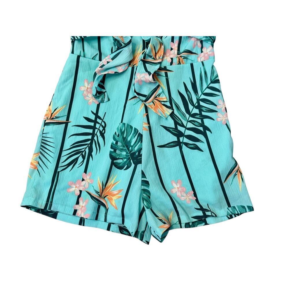 GUESS Tropical Strapless Mini Romper Jumpsuit Summer Resort Vacation Size Small - Picture 3 of 8